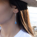 Blue Chalcedony Earrings ~ Sterling Silver 925  ~ ME132 - Maresia Jewelry