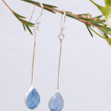 Blue Chalcedony Earrings ~ Sterling Silver 925  ~ ME132 - Maresia Jewelry