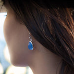 Blue Chalcedony Earrings~ Sterling Silver 925 ~ ME140 - Maresia Jewelry