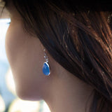 Blue Chalcedony Earrings~ Sterling Silver 925 ~ ME140 - Maresia Jewelry