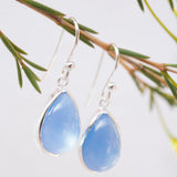 Blue Chalcedony Earrings~ Sterling Silver 925 ~ ME140 - Maresia Jewelry