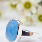 Blue Chalcedony Ring ~Sterling Silver 925~ MR177 - Maresia Jewelry