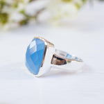 Blue Chalcedony Ring ~Sterling Silver 925~ MR177 - Maresia Jewelry