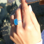 Blue Chalcedony Ring ~Sterling Silver 925~ MR177 - Maresia Jewelry