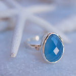 Blue Chalcedony Ring ~ Sterling Silver 925 ~ MR217 - Maresia Jewelry