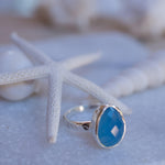 Blue Chalcedony Ring ~ Sterling Silver 925 ~ MR217 - Maresia Jewelry
