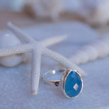 Blue Chalcedony Ring ~ Sterling Silver 925 ~ MR217 - Maresia Jewelry