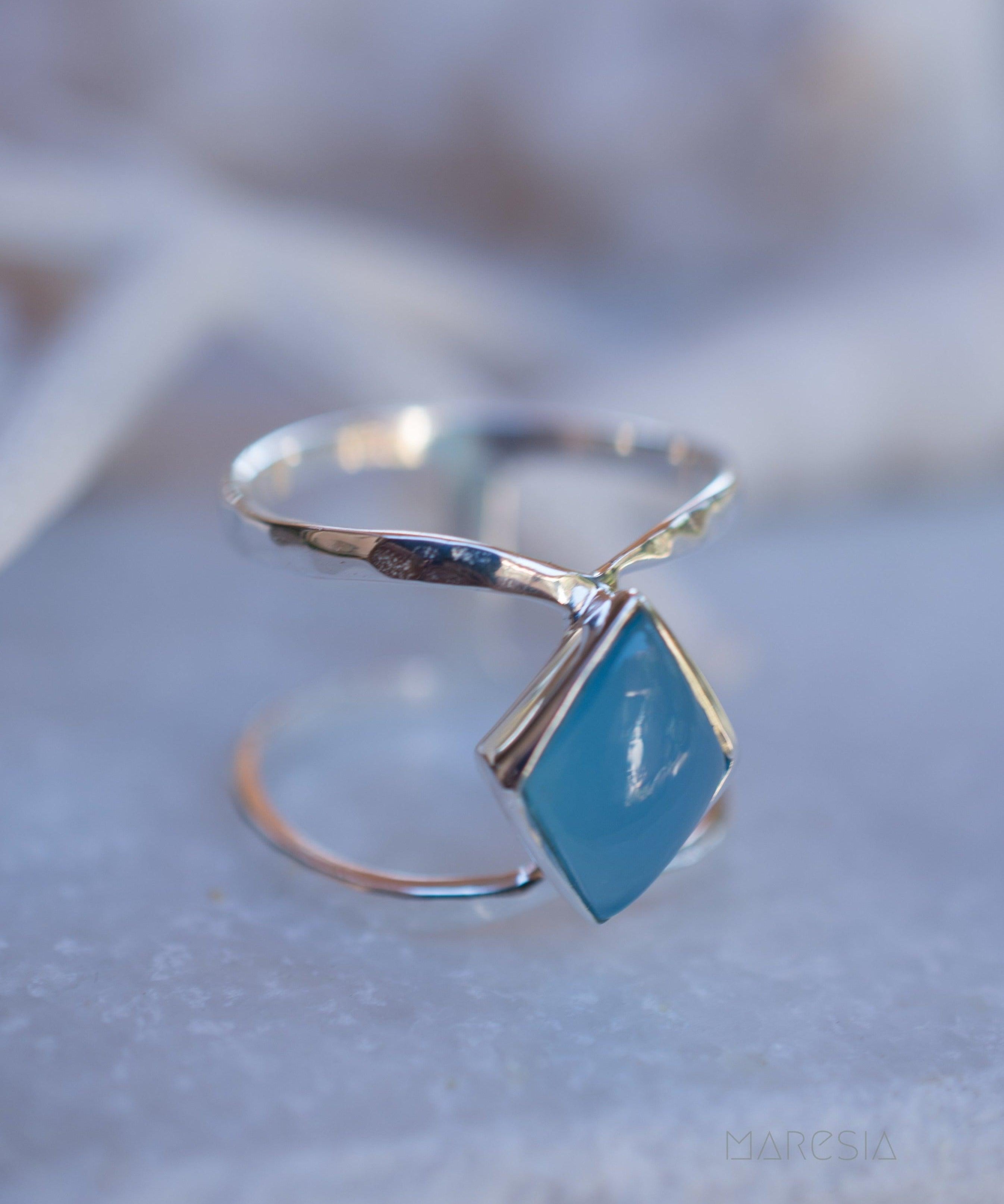 Blue Chalcedony ~ Sterling Silver 925 ~ MR216 - Maresia Jewelry