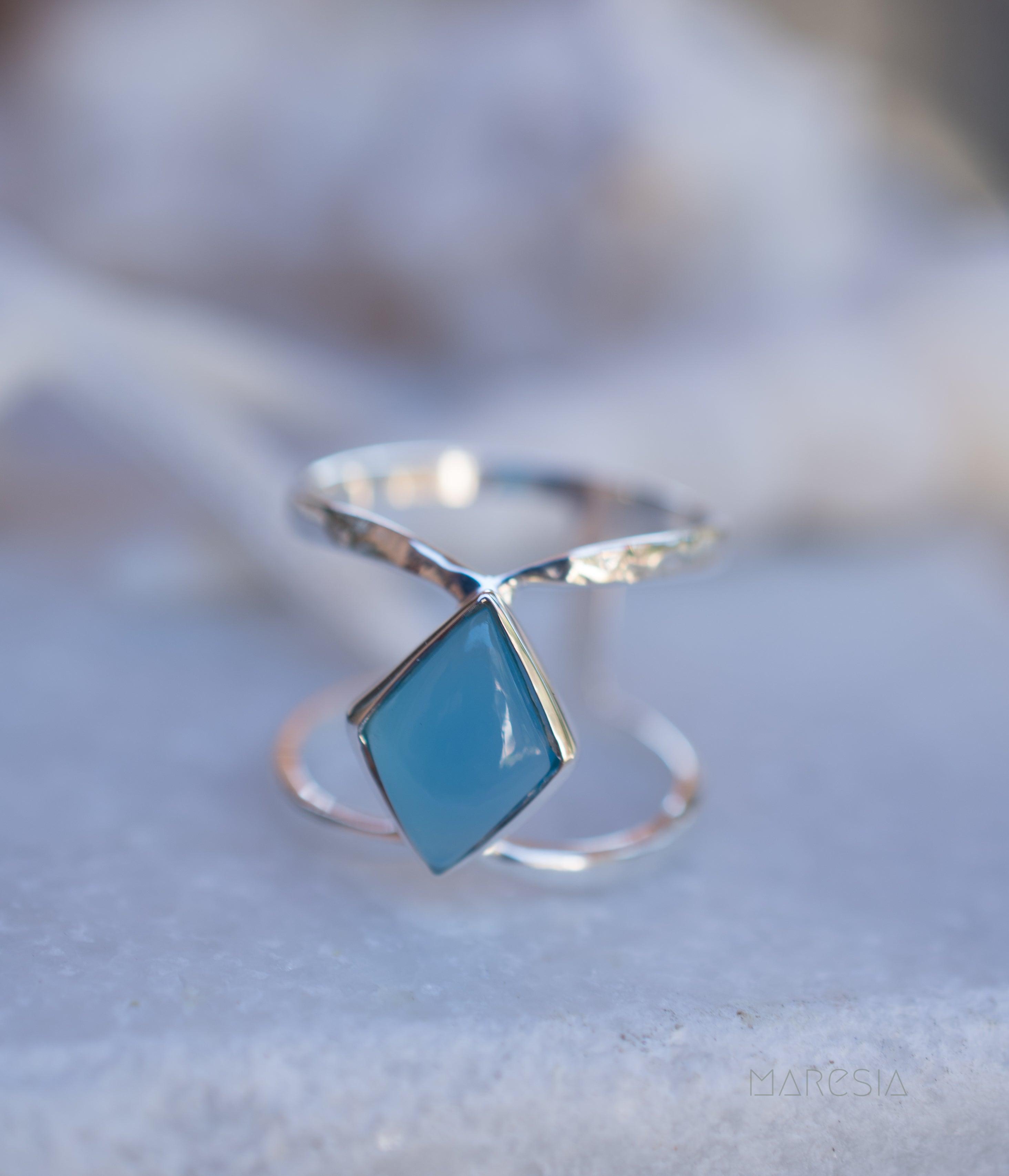 Blue Chalcedony ~ Sterling Silver 925 ~ MR216 - Maresia Jewelry