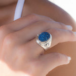 Blue Druzy Quartz Ring ~ Sterling Silver 925 ~ SMR096 - Maresia Jewelry