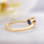 Blue Jade Ring  ~ Gold Plated ~ MR100A - Maresia Jewelry
