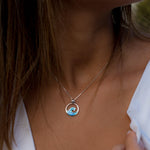 Blue Opal Pendant ~ Sterling Silver 925 ~SMP031 - Maresia Jewelry