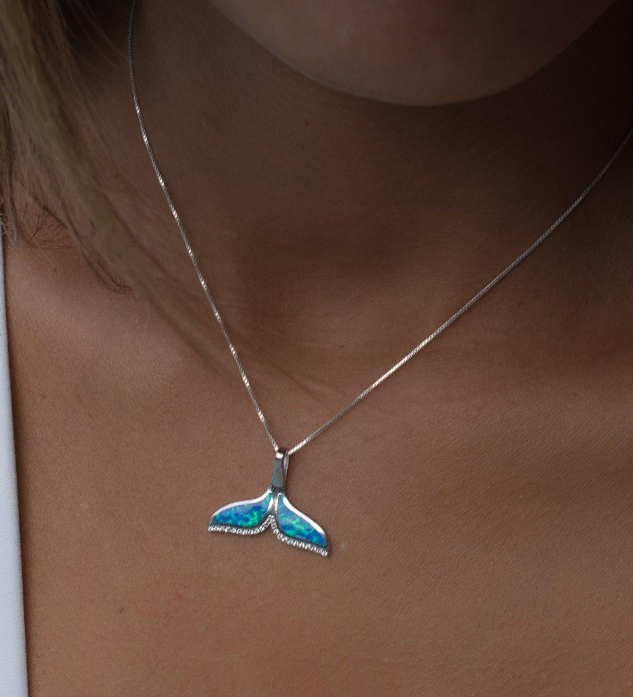 Blue Opal Pendant ~ Sterling Silver 925 ~SMP032 - Maresia Jewelry