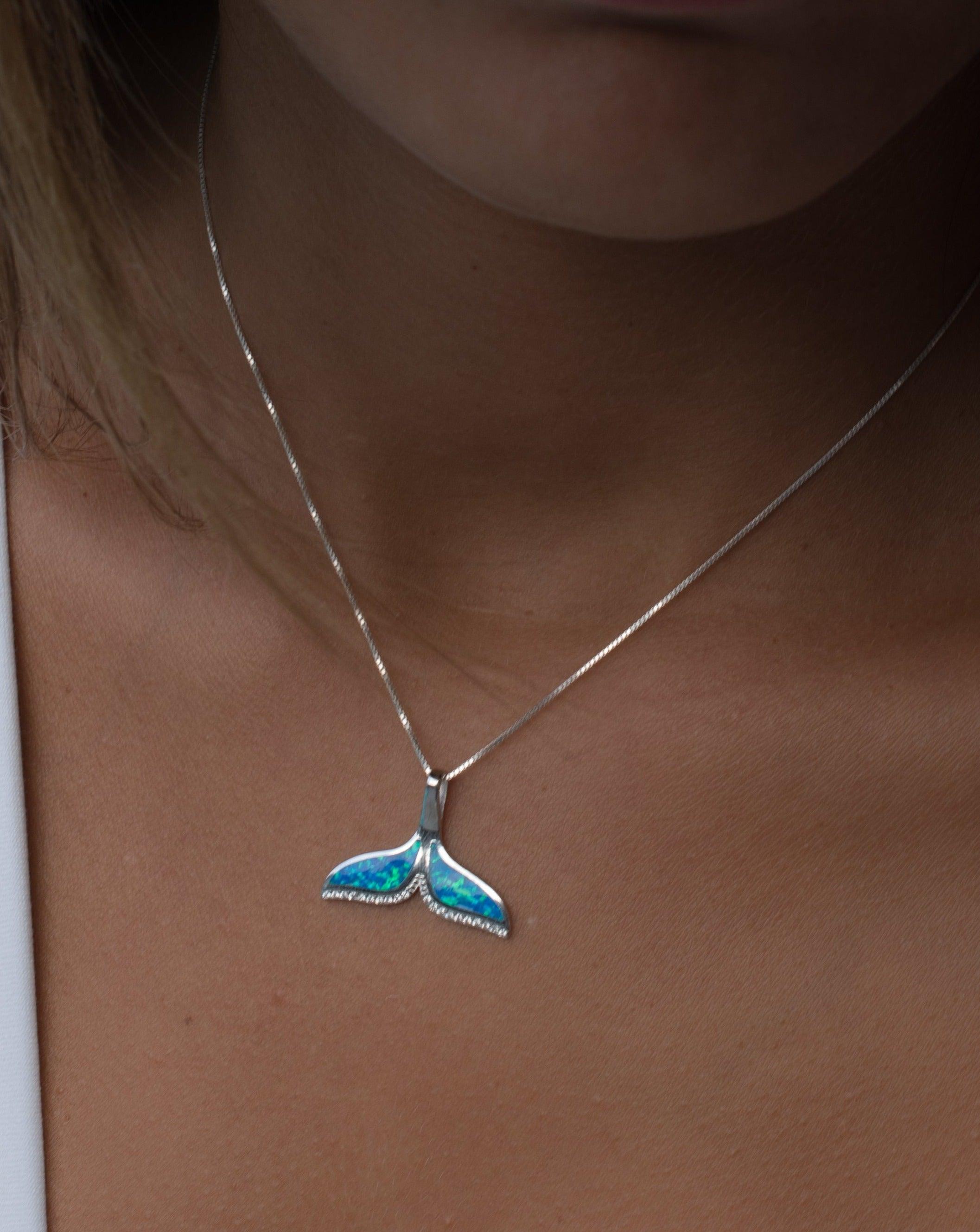 Blue Opal Pendant ~ Sterling Silver 925 ~SMP032 - Maresia Jewelry