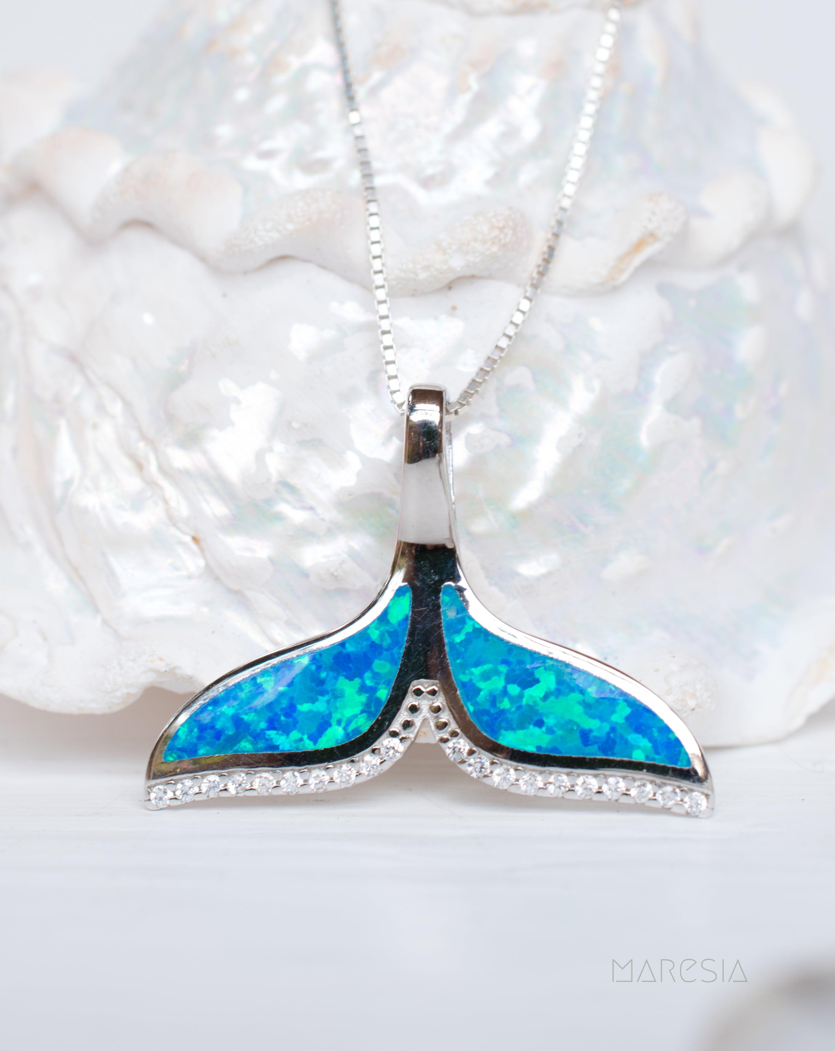 Blue Opal Pendant ~ Sterling Silver 925 ~SMP032 - Maresia Jewelry