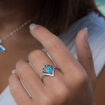 Blue Opal Ring ~Sterling Silver 925~ SMR046 - Maresia Jewelry