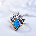 Blue Opal Ring ~Sterling Silver 925~ SMR046 - Maresia Jewelry