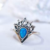 Blue Opal Ring ~Sterling Silver 925~ SMR046 - Maresia Jewelry