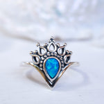 Blue Opal Ring ~Sterling Silver 925~ SMR046 - Maresia Jewelry
