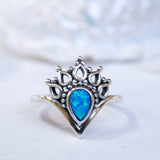 Blue Opal Ring ~Sterling Silver 925~ SMR046 - Maresia Jewelry