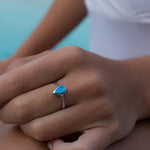 Blue Opal Ring ~Sterling Silver 925~ SMR047 - Maresia Jewelry