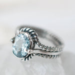 Blue Topaz Ring ~ Sterling Silver 925 ~MR094 - Maresia Jewelry