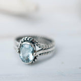 Blue Topaz Ring ~ Sterling Silver 925 ~MR094 - Maresia Jewelry