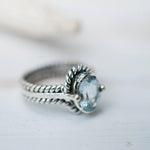Blue Topaz Ring ~ Sterling Silver 925 ~MR094 - Maresia Jewelry
