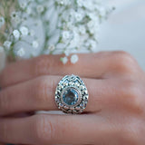 Blue Topaz Ring ~ Sterling Silver 925 ~MR096A - Maresia Jewelry