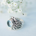 Blue Topaz Ring ~ Sterling Silver 925 ~MR096A - Maresia Jewelry