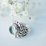 Blue Topaz Ring ~ Sterling Silver 925 ~MR096A - Maresia Jewelry