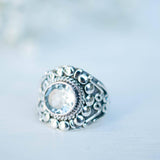 Blue Topaz Ring ~ Sterling Silver 925 ~MR096A - Maresia Jewelry