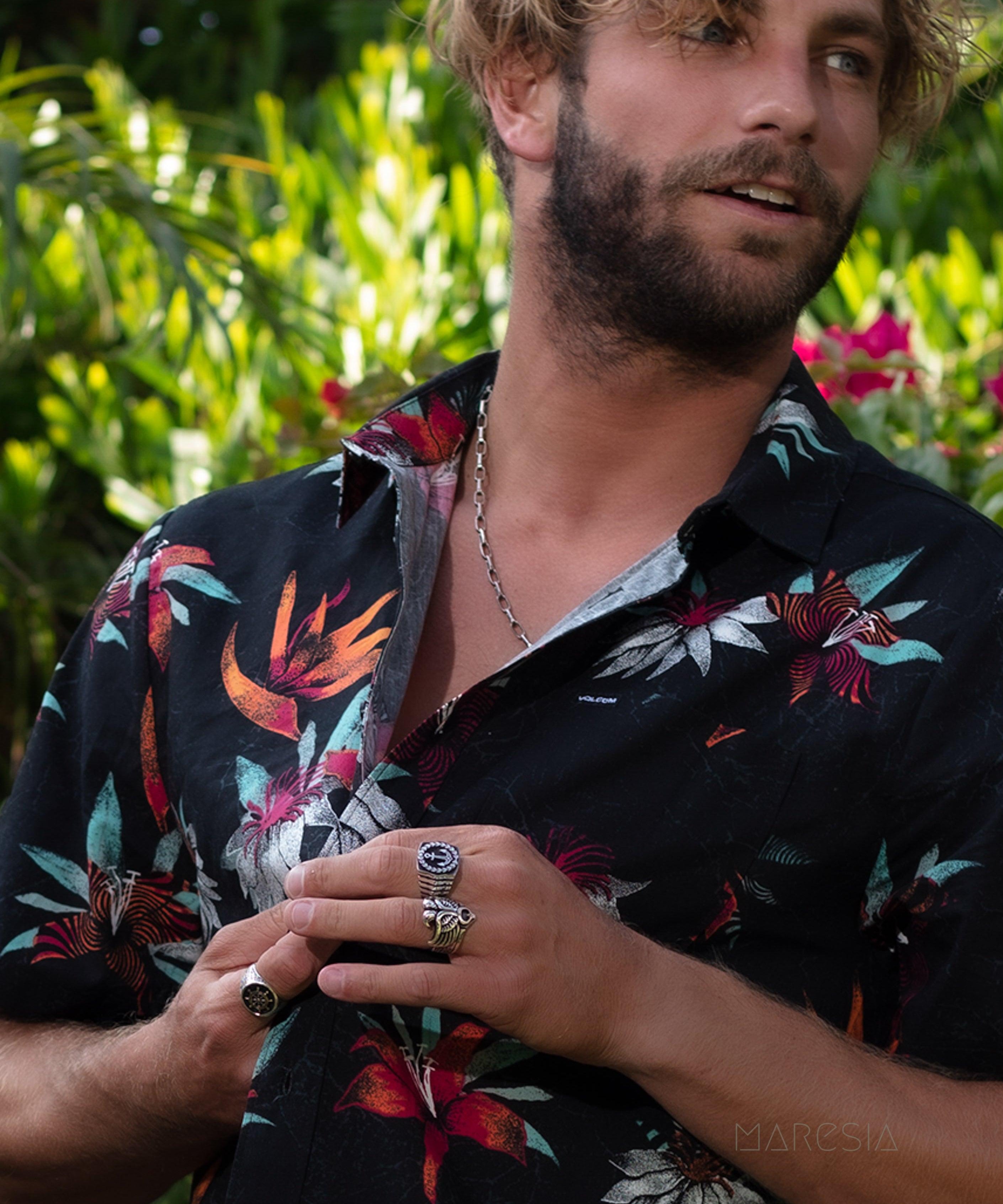 Boat Steering Wheel Men's Ring ~ Sterling Silver 925 ~ - Maresia Jewelry