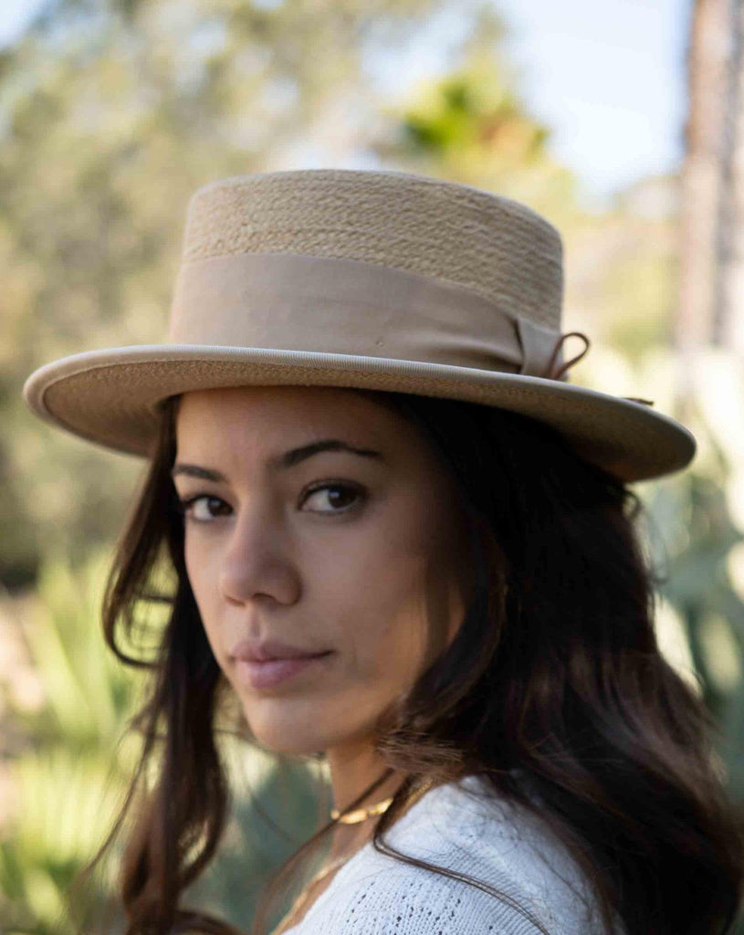 Boater Hat ~ Straw Hat ~ MH009 - Maresia Jewelry