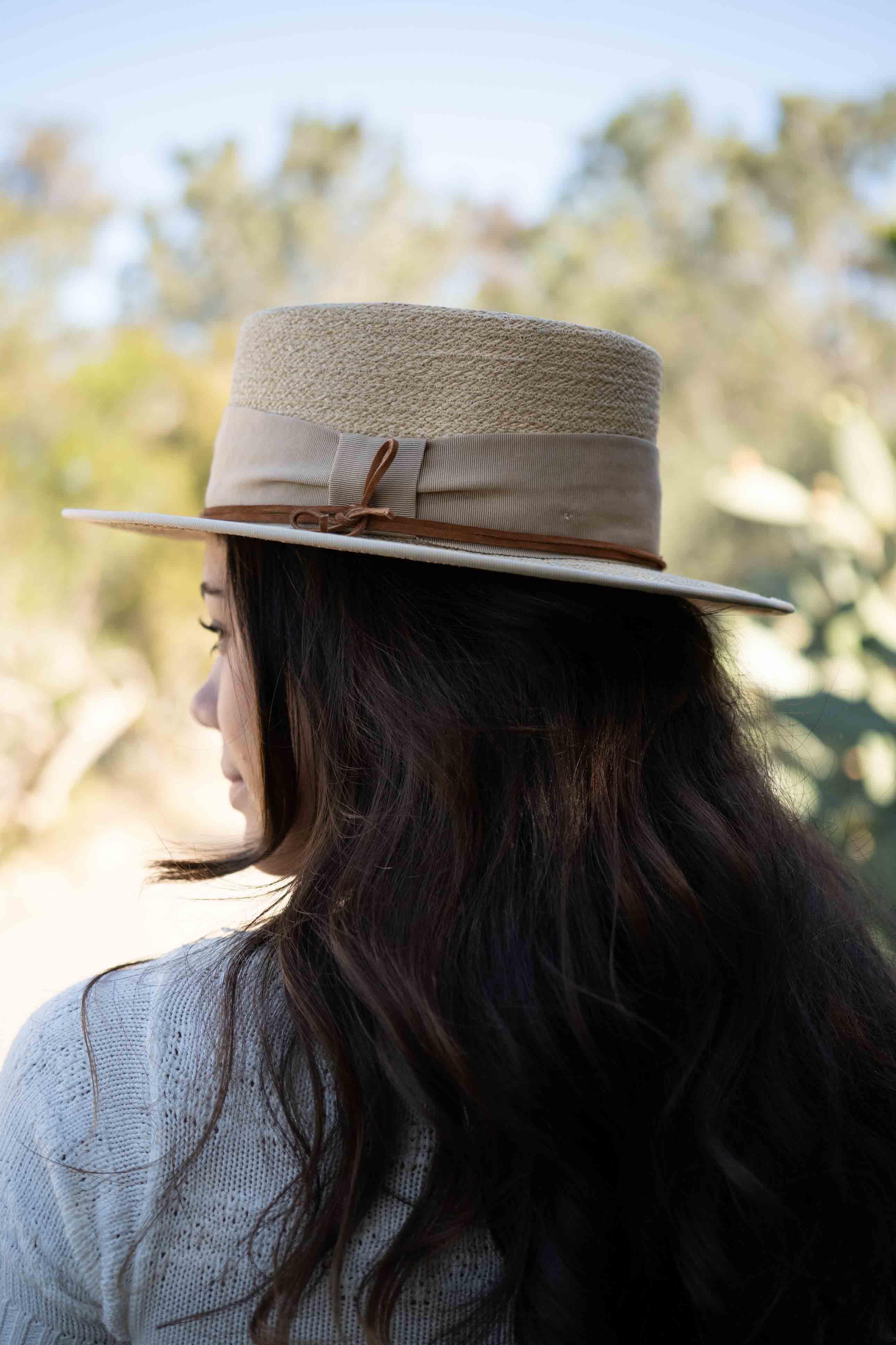Boater Hat ~ Straw Hat ~ MH009 - Maresia Jewelry