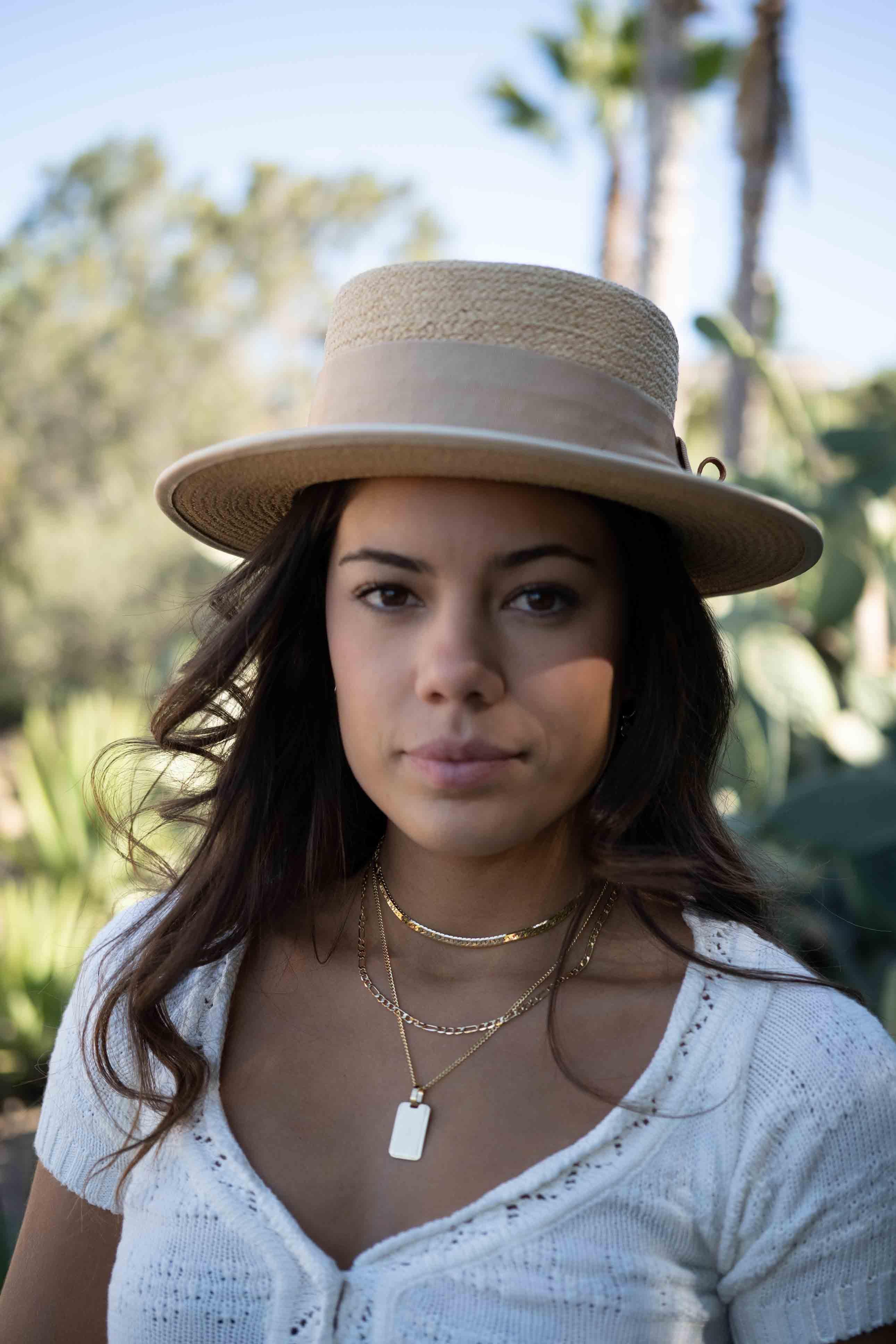 Boater Hat ~ Straw Hat ~ MH009 - Maresia Jewelry