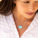Turquoise Half Moon Necklace ~ Sterling Silver 925 ~Jewelry ~ Gift For Her ~ Minimalist~ Handmade~ Thin Chain~ Delicate ~Layered ~ MN089