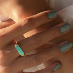 Aqua Chalcedony Gold Ring ~18k Gold Plated ~ MR162 - Maresia Jewelry