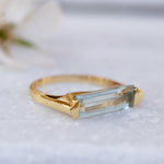 Blue Topaz Hydro Ring ~ 18k Gold Plated ~ MR166 - Maresia Jewelry