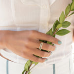 Blue Topaz Hydro Ring ~ 18k Gold Plated ~ MR166 - Maresia Jewelry