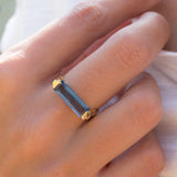 Iolite Hydro Ring  ~ 18k Gold Plated ~ MR163 - Maresia Jewelry