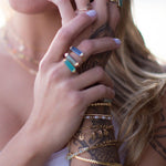 Iolite Hydro Ring  ~ 18k Gold Plated ~ MR163 - Maresia Jewelry