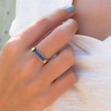 Iolite Hydro Ring  ~ 18k Gold Plated ~ MR163 - Maresia Jewelry
