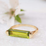 Peridot Hydro Ring ~ 18k Gold Plated ~MR160 - Maresia Jewelry