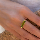 Peridot Hydro Ring ~ 18k Gold Plated ~MR160 - Maresia Jewelry
