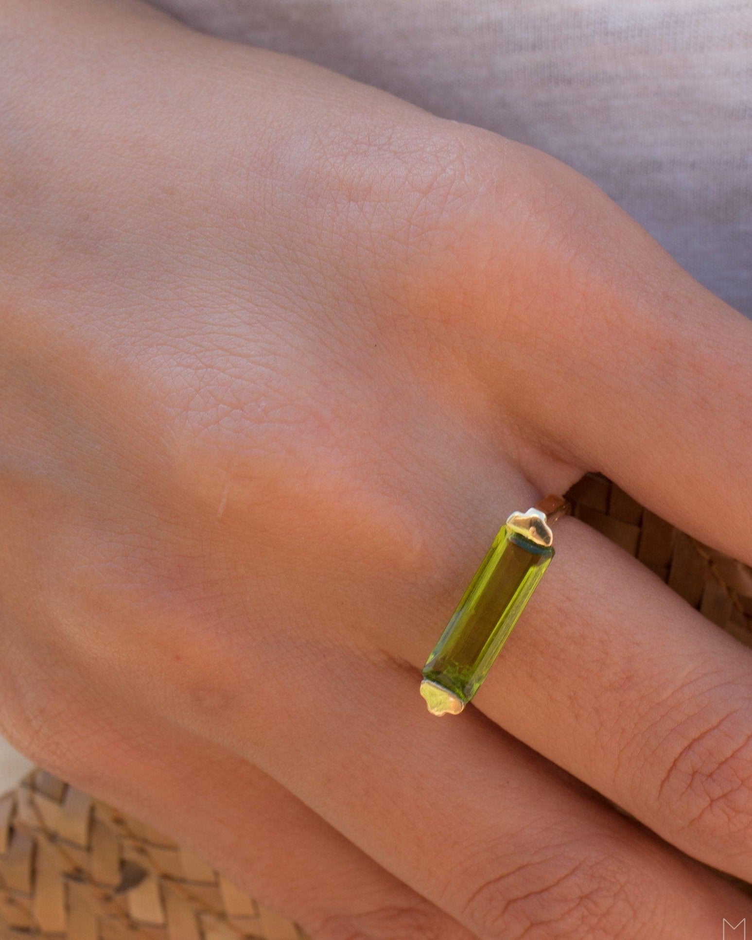 Peridot Hydro Ring ~ 18k Gold Plated ~MR160 - Maresia Jewelry