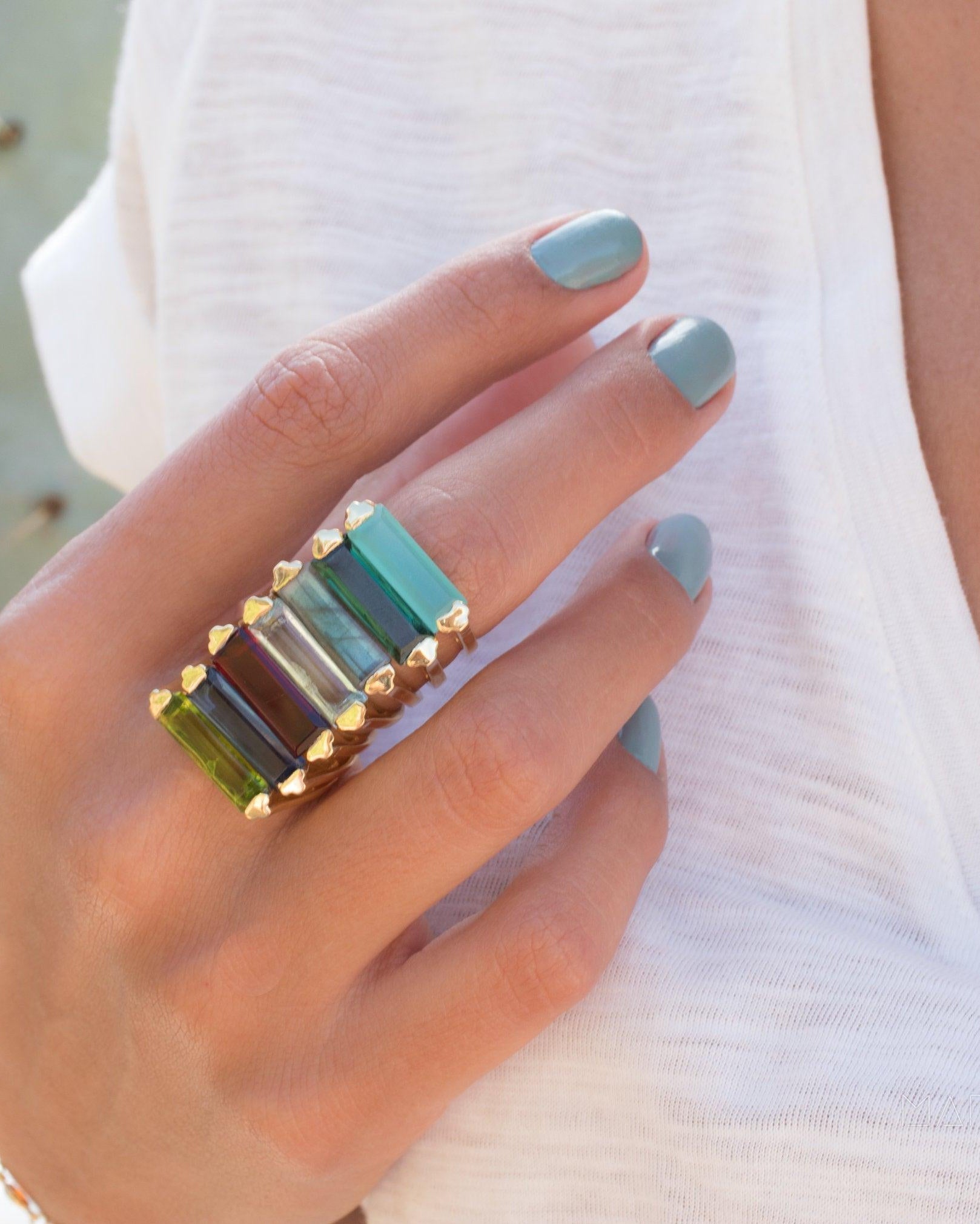 Peridot Hydro Ring ~ 18k Gold Plated ~MR160 - Maresia Jewelry