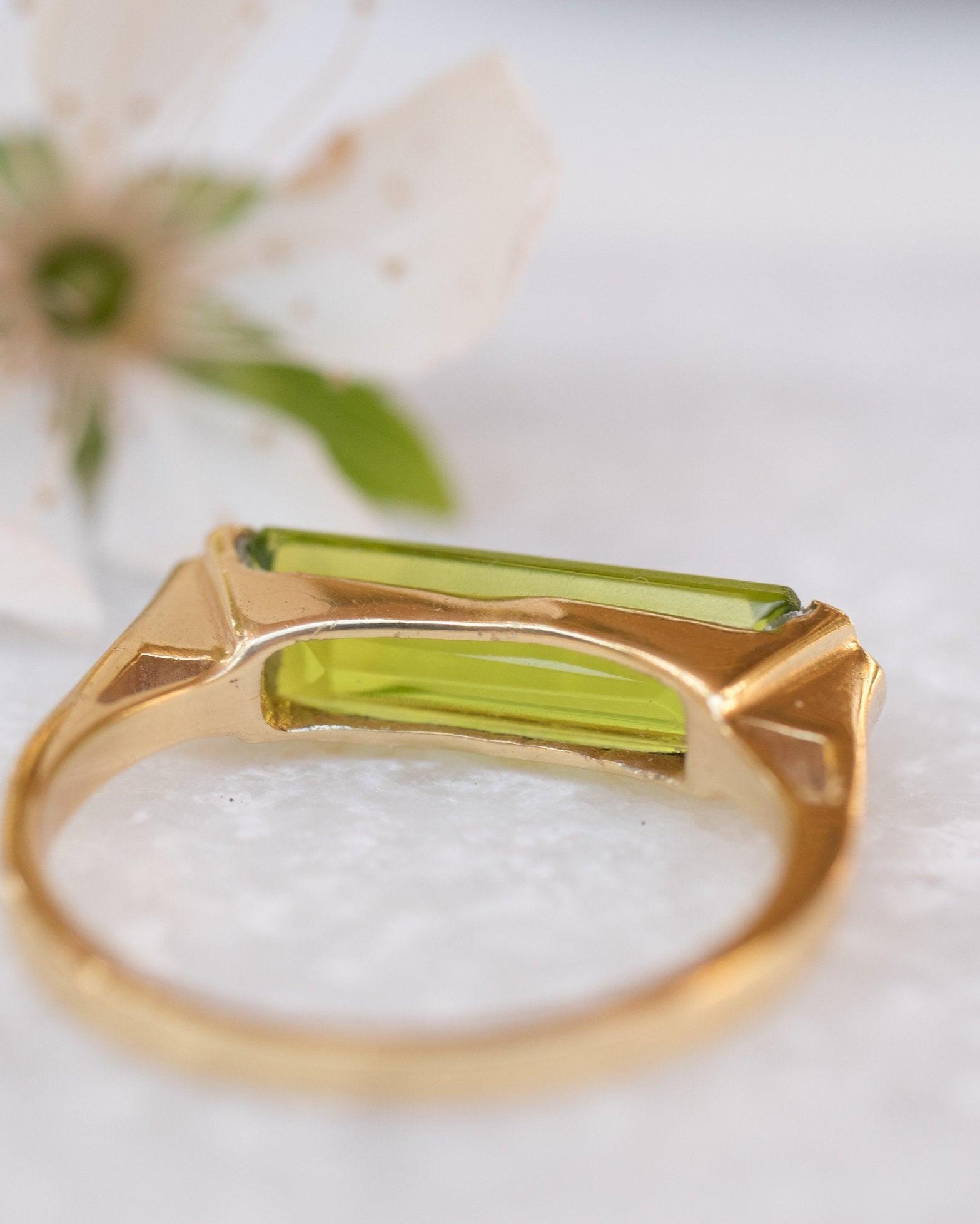Peridot Hydro Ring ~ 18k Gold Plated ~MR160 - Maresia Jewelry