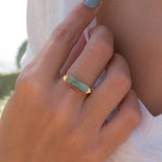 Rainbow Labradorite Ring ~  18k Gold Plated ~ MR161 - Maresia Jewelry