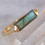 Rainbow Labradorite Ring ~  18k Gold Plated ~ MR161 - Maresia Jewelry